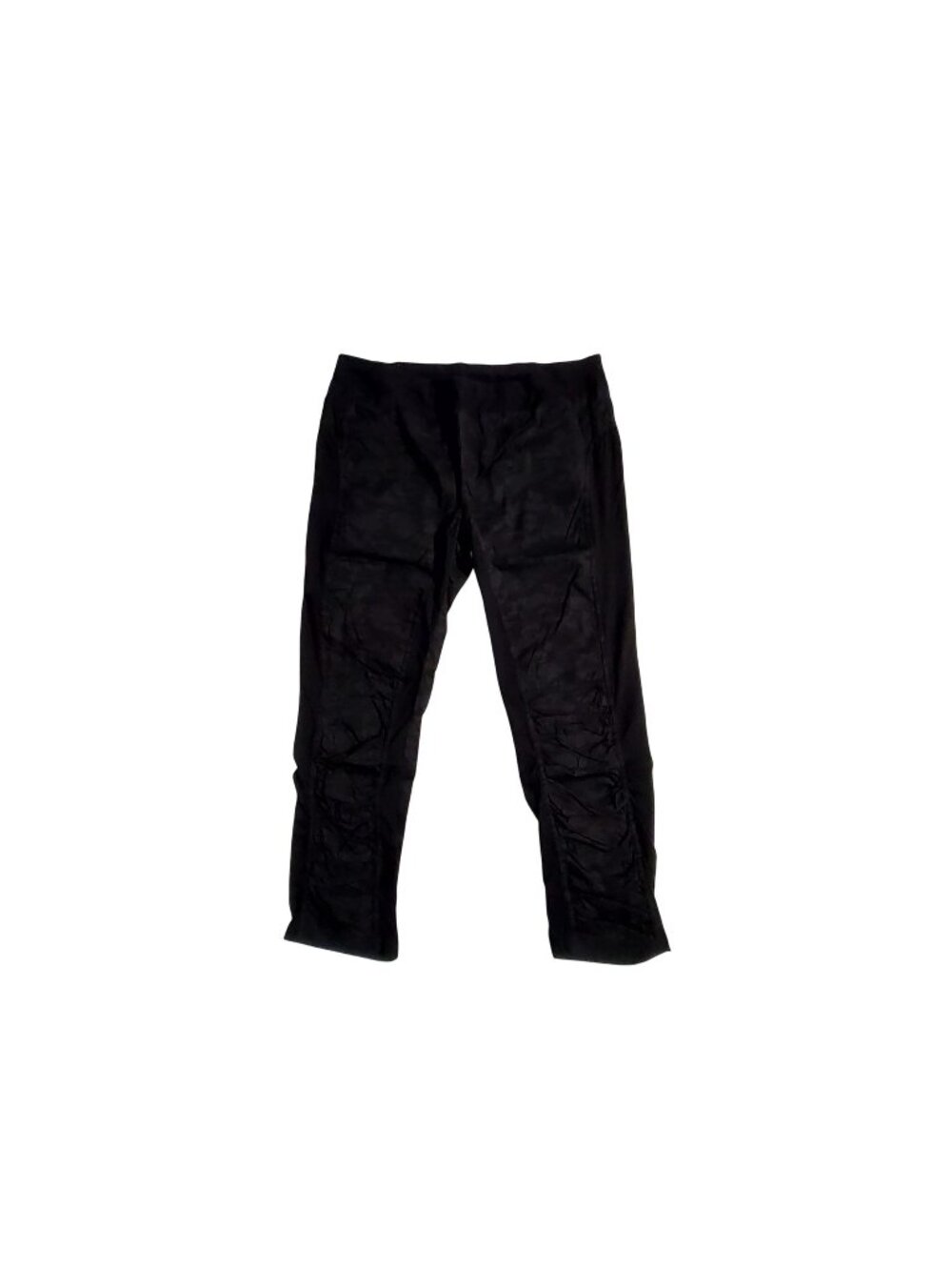 Wearables Womens Black Stretch Pants Cotton Blend Size L Elastic waistband